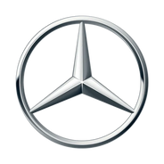 Mercedes-Benz logo featuring a silver three-pointed star within a circular emblem.