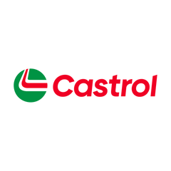 Castrol logo featuring the word 'Castrol' in red with a green, red, and white circular emblem on the left.